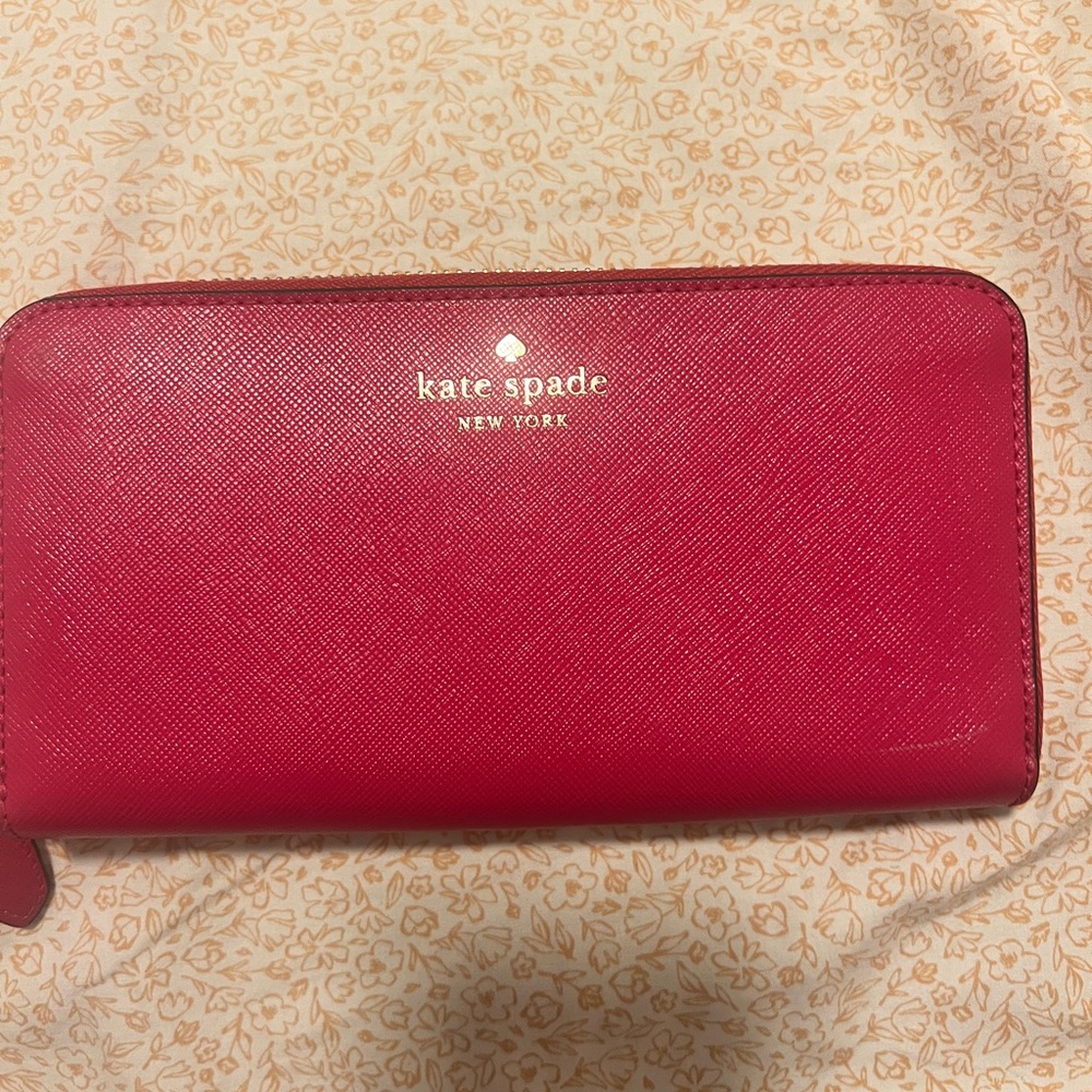 Kate Spade Hot Pink Madison Large Continental Wallet
